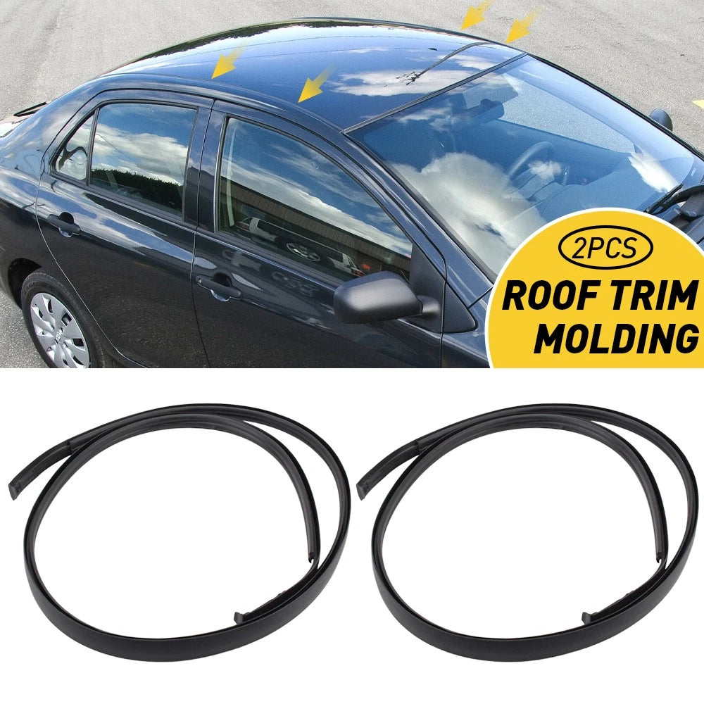 Set of 2 Roof Drip Moulding Trim for Toyota Yaris Sedan (2007–2011)