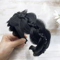 Wide Fishbone Braids Hairbands for Women (Retro Styling)