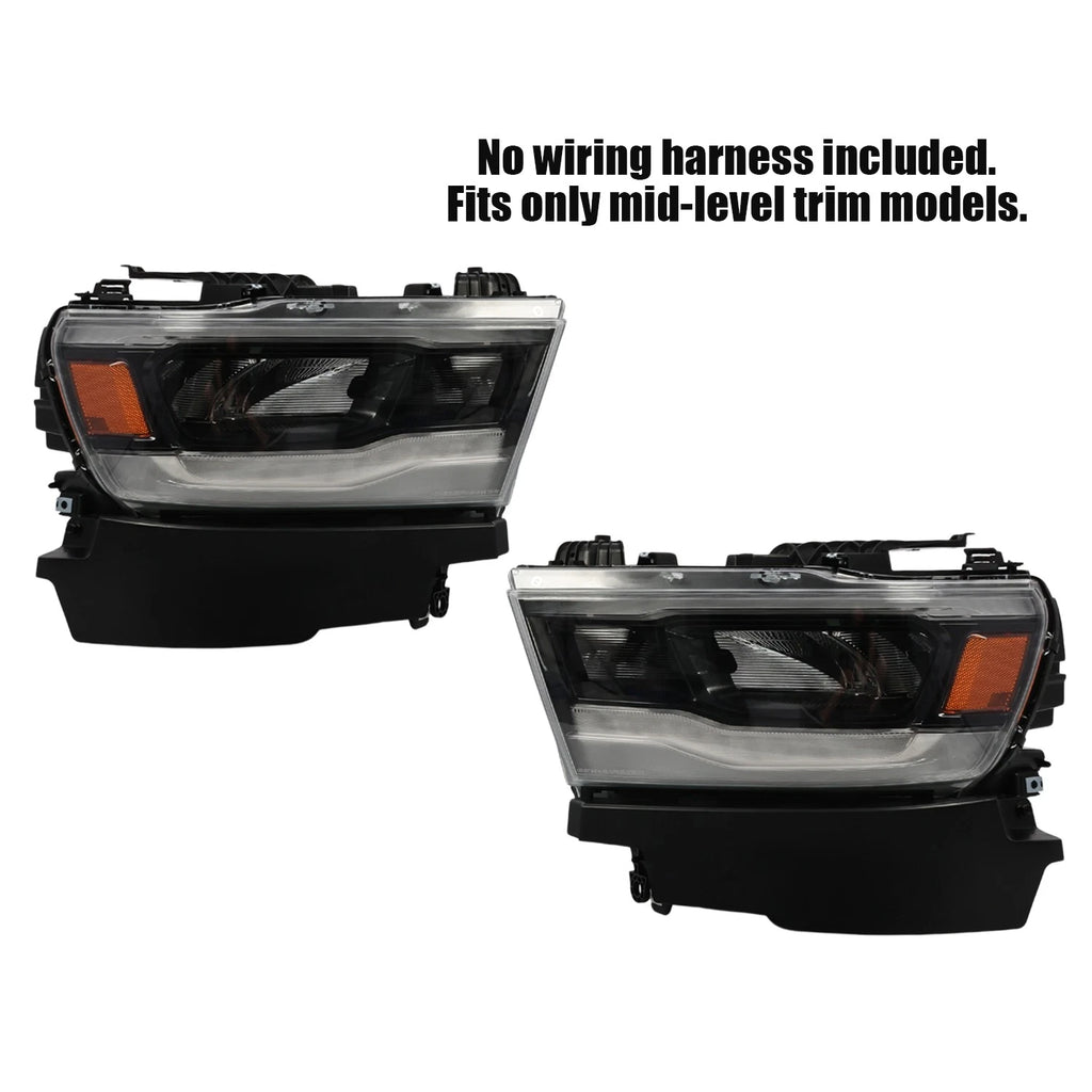 LED Headlights Pair for Dodge RAM 1500 (2019–2023)