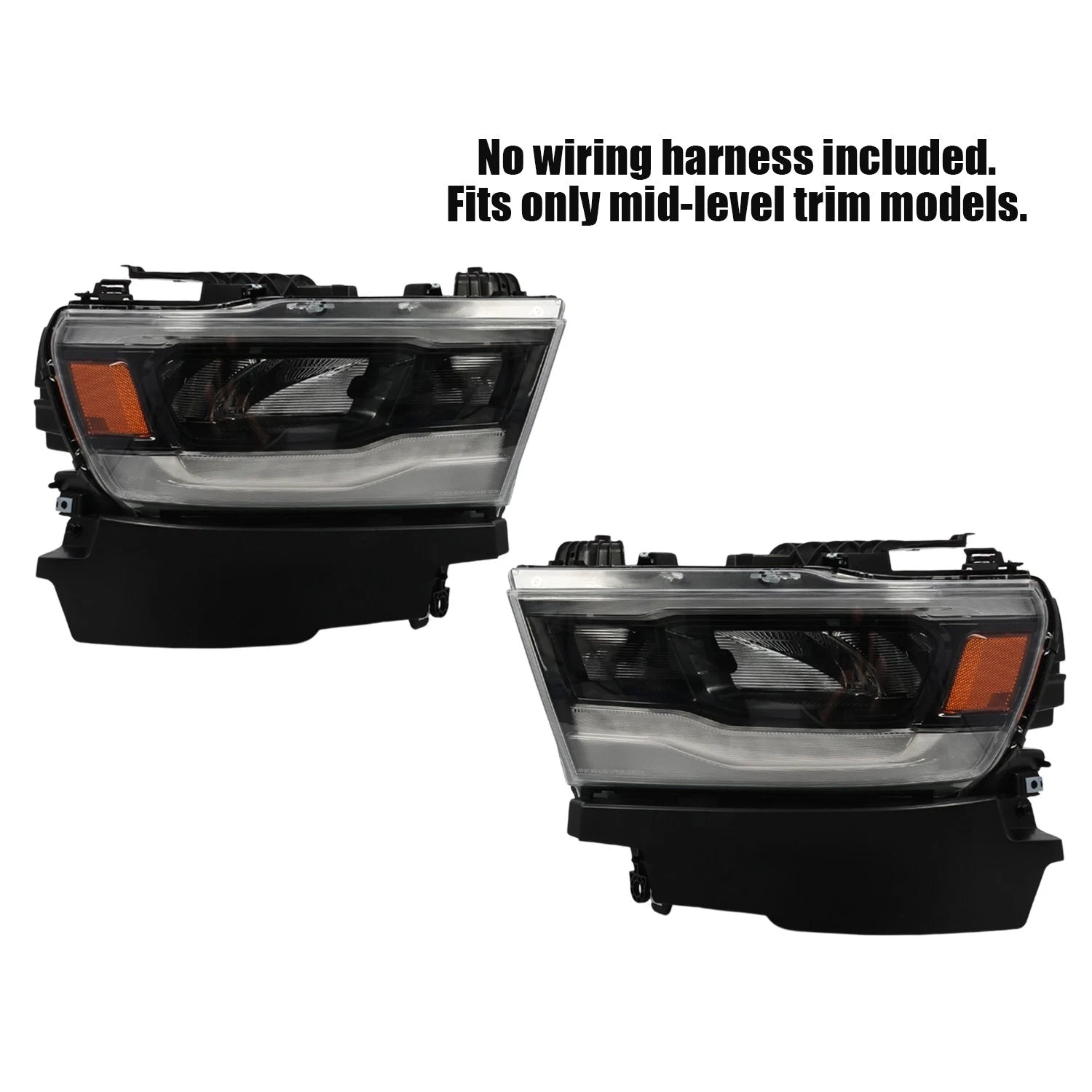 LED Headlights Pair for Dodge RAM 1500 (2019–2023)