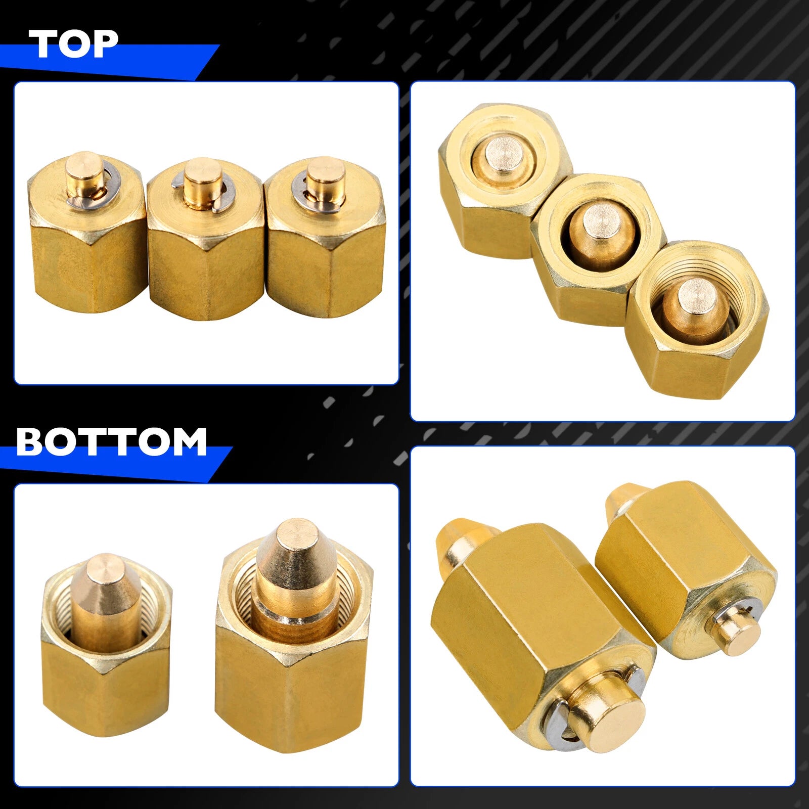 Set of 5 Injector Rail Fuel Line Caps for