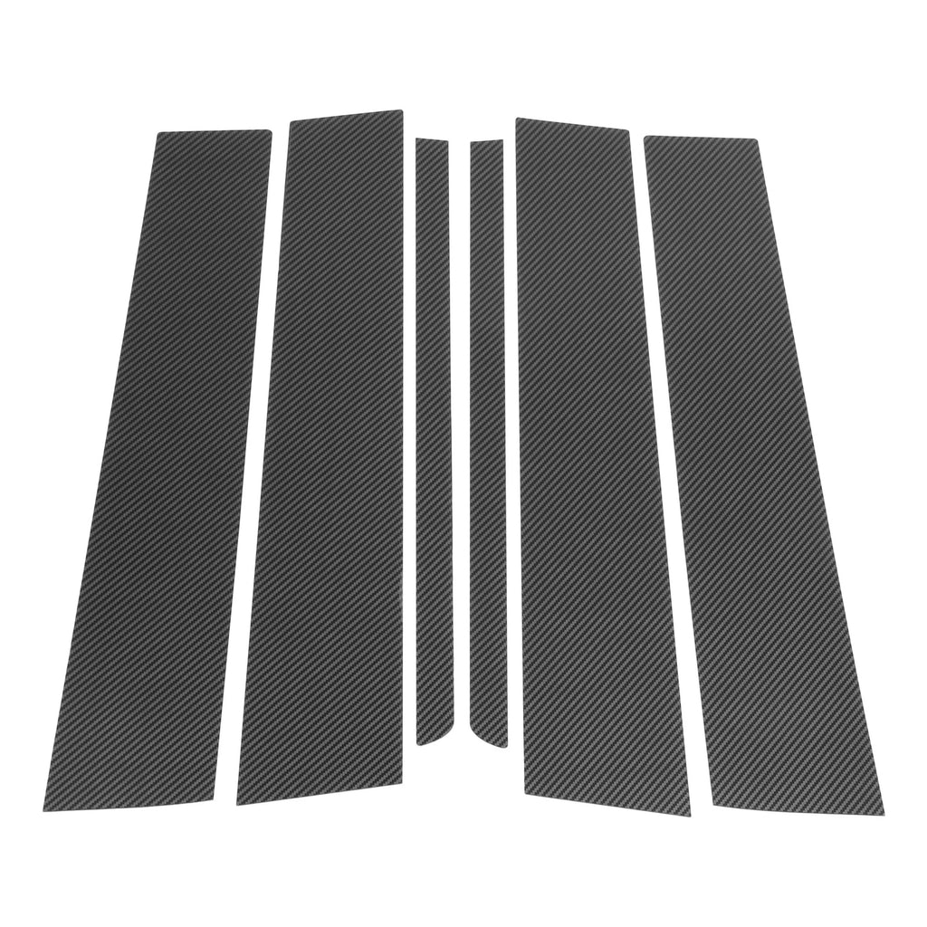 Set of 6 Door Pillar Window Trim for Ford Explorer (2011–2019) Carbon Fiber