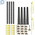 Set of 4 E Rails with 12 O-Rings and 12 D-Rings for Truck