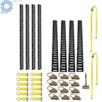 Set of 4 E Rails with 12 O-Rings and 12 D-Rings for Truck