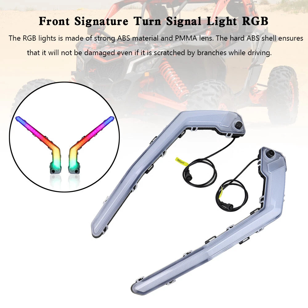 RGB Front Signature Turn Signal Light for Can Am Maverick X3 MAX (2017–2023)