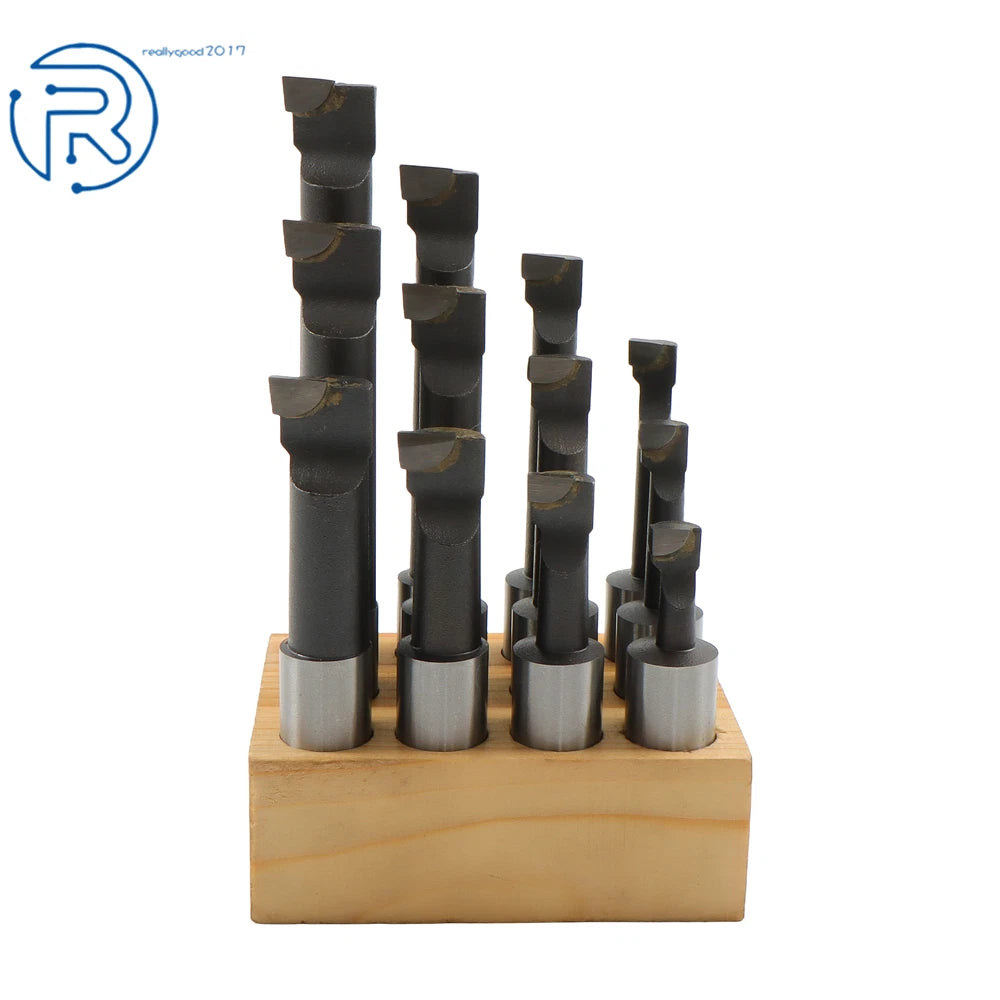 Set of 12 Carbide Tip Boring Bars for AXA #4 Holder (12" Swing)