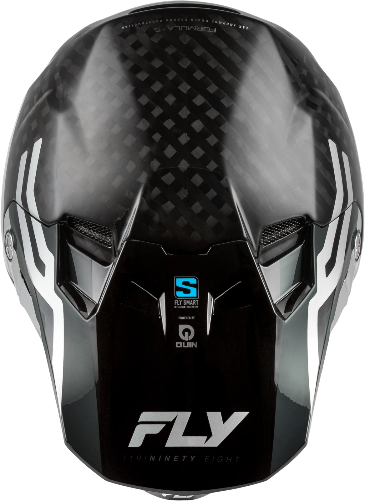 Fly Racing Formula S Carbon Helmet for Youth Offroad (2024) Black/Grey/Silver