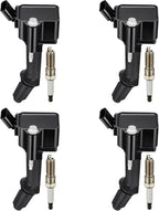 Set of 4 Ignition Coils & Iridium Spark Plugs for Chevrolet Malibu (2016–2022)