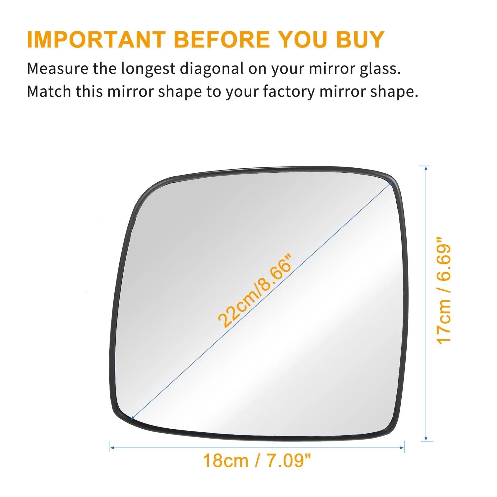 Heated Rearview Mirror Glass 876114H300 for Hyundai iLOAD TQ (2007–2019)
