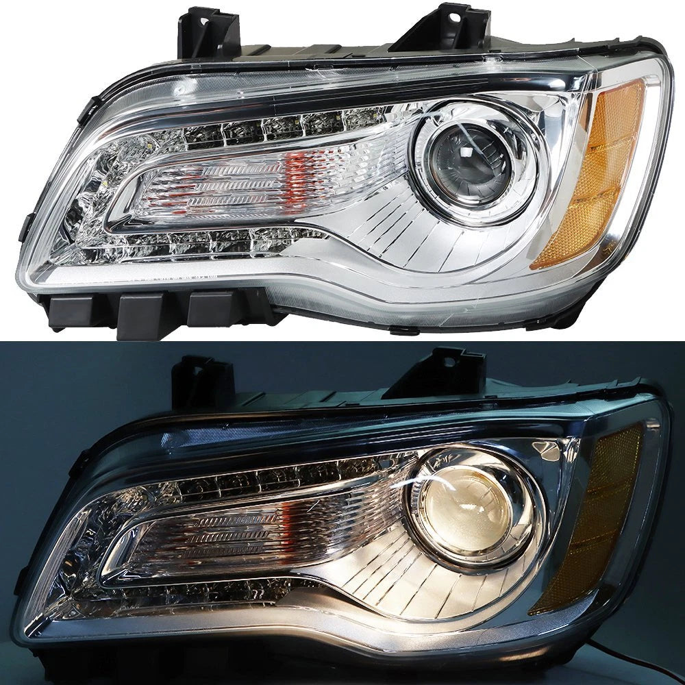 Headlight Assembly for Chrysler 300 (2011â2014) Left + Right Halogen