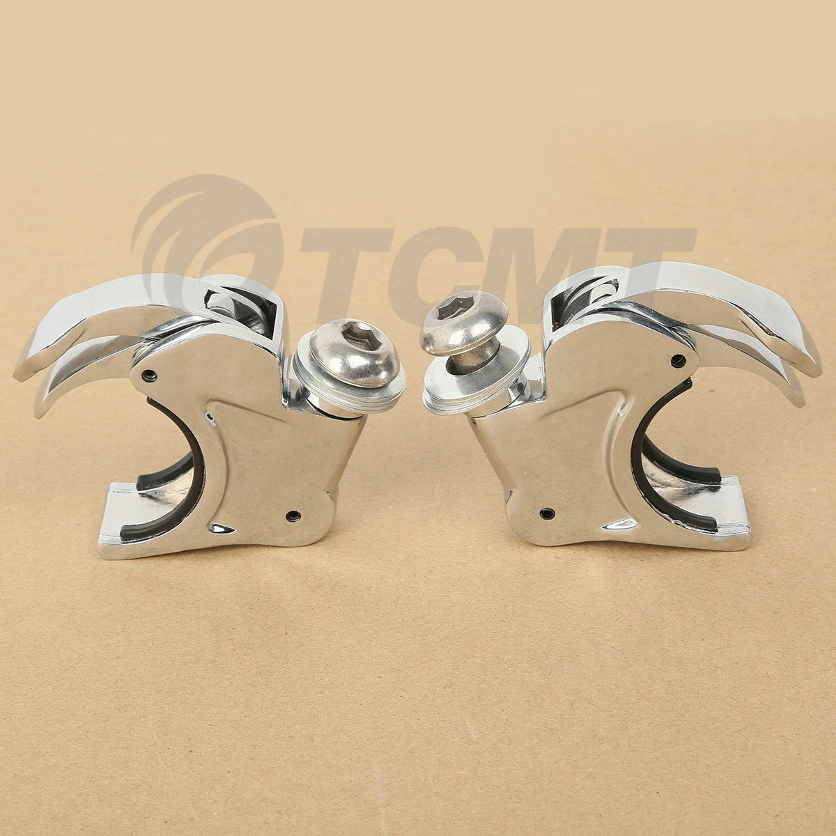 41mm Windshield Clamps for Harley Wide Glide (1993–2005) Softail (1988–2013) Chrome
