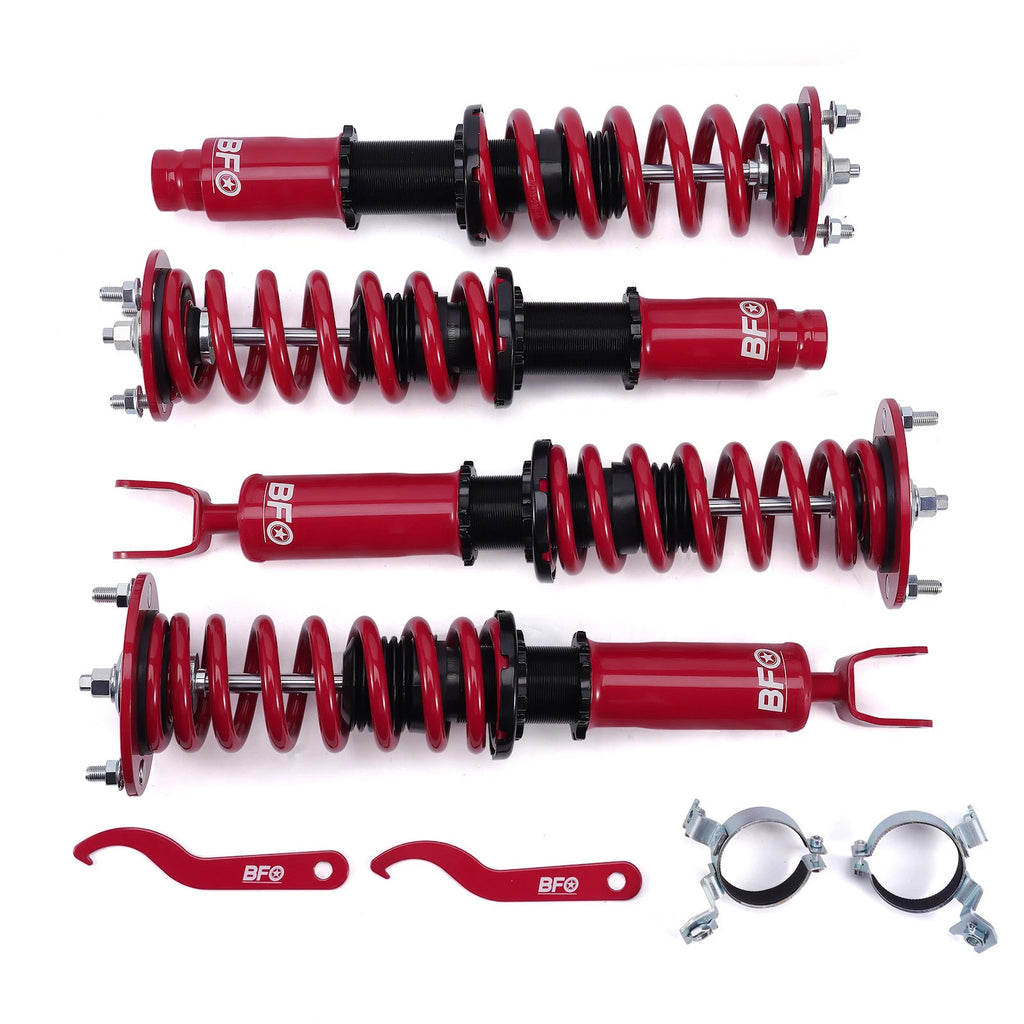 1990-1997 Honda Accord BFO Coilovers Kit For Honda Accord | Double Pipe | Carbon | Adjustable | Screw-On | 1 Year Manufacturer Warranty | Left