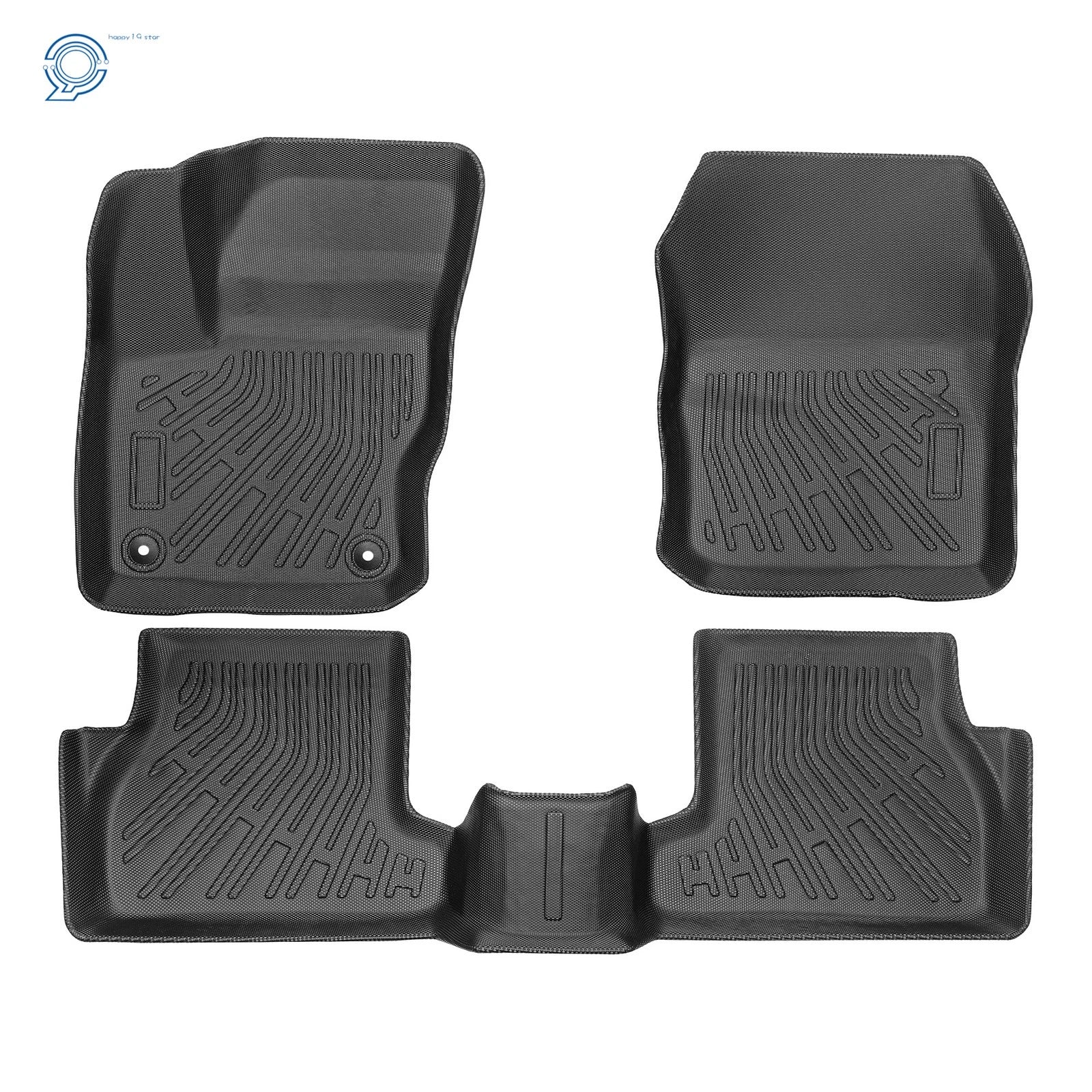 Set of 2 TPE Rubber Cargo Liner Floor Mats for Ford Focus (2012–2018)
