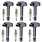 6X Ignition Coils + 6X Spark Plugs for Honda Odyssey 1999–2007 UF242