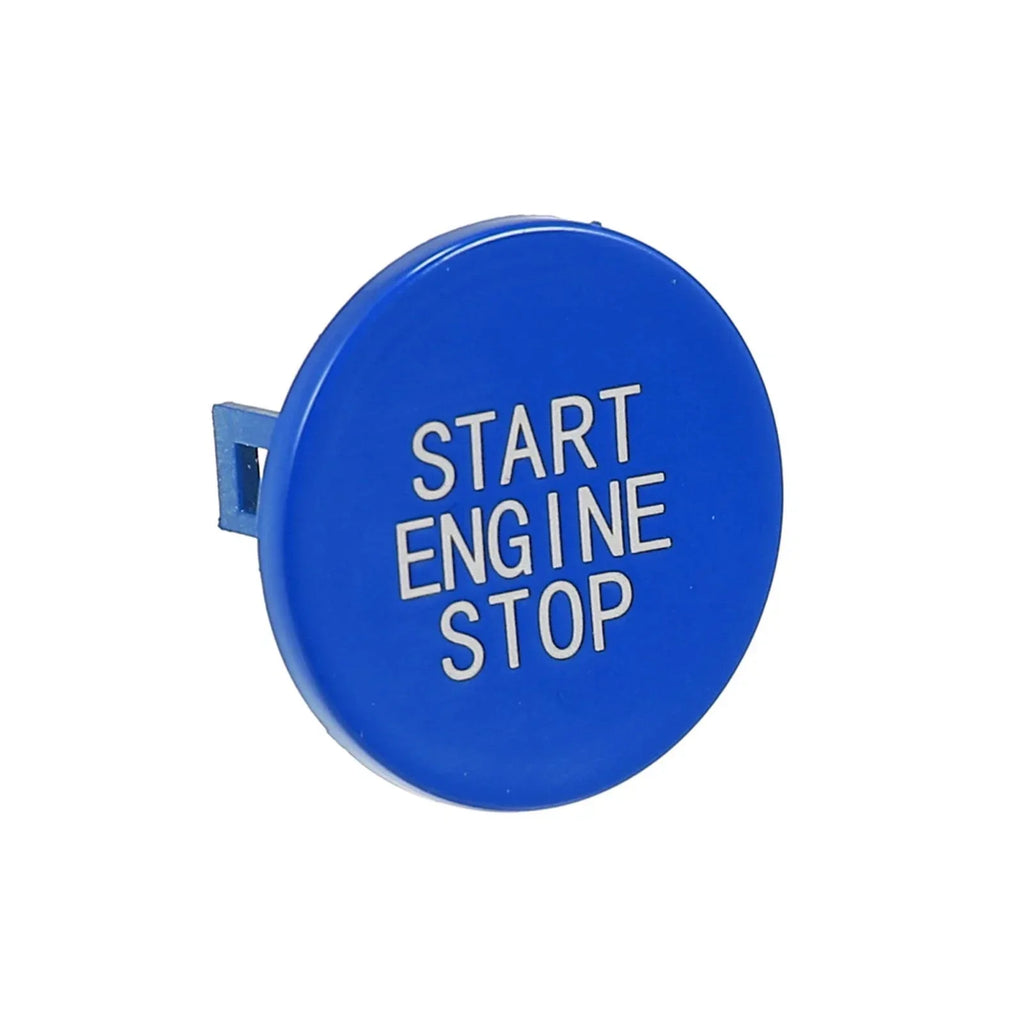 Blue ABS Push Start Stop Button Cover Trim Sticker for BMW