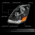 LED DRL + Sequential Turn Signal Headlight for Volvo VN VNL (2004–2018)