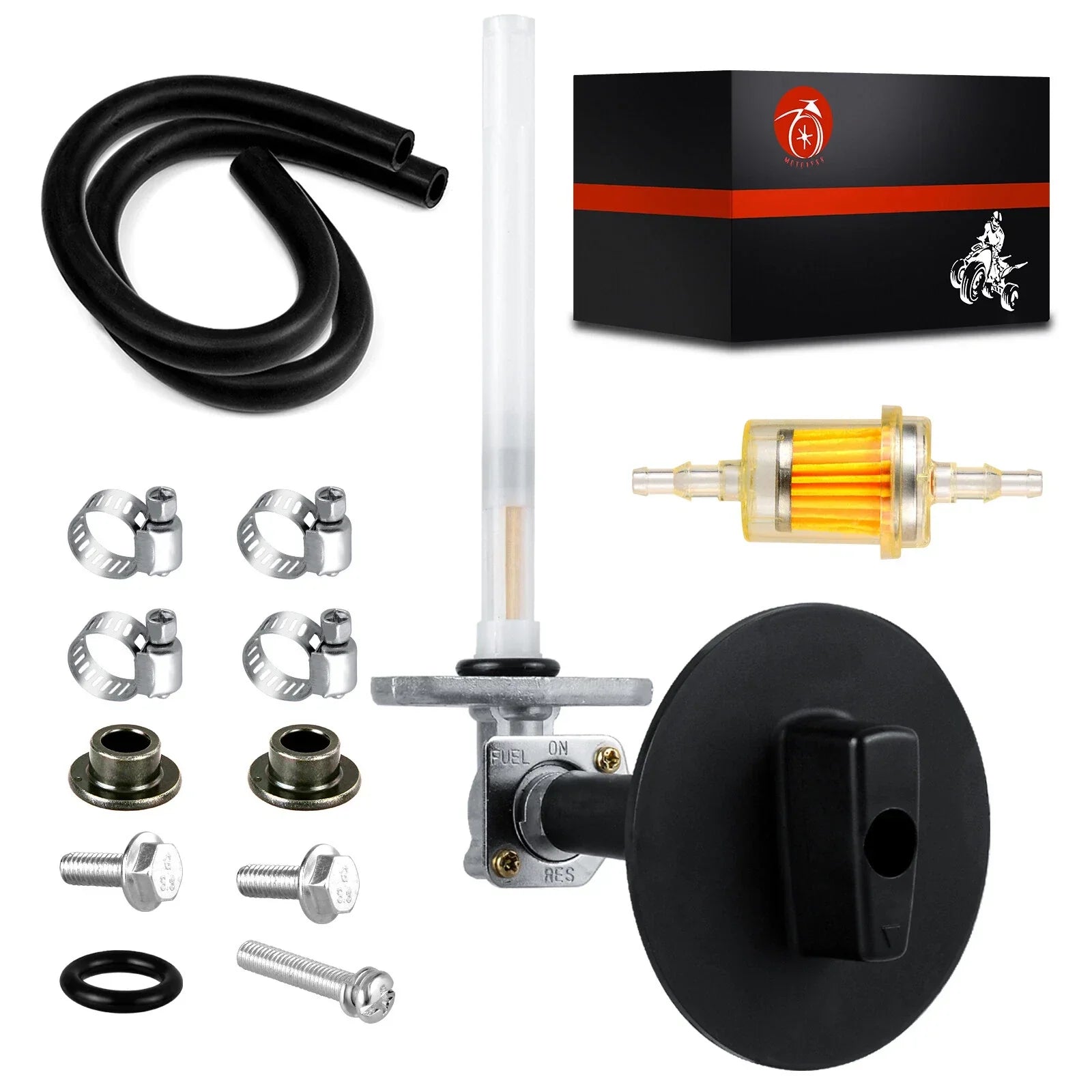 Fuel Valve Petcock & Lever Screw for Honda ATV Foreman 500 TRX500 (2005–2011)