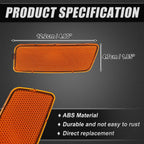 Pair of Amber Lens Front Bumper Side Markers for Volkswagen GTI (2010–2014)