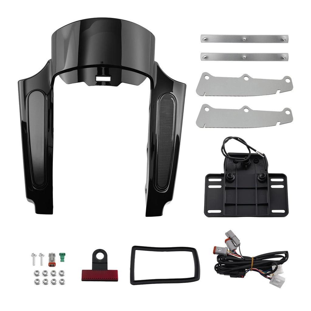 ABS Rear Mud Flaps for Harley Road King/Electra Glide/Street Glide (2009–2013)