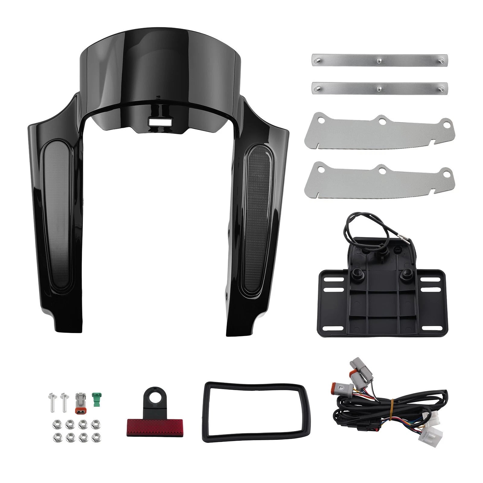 ABS Rear Mud Flaps for Harley Road King/Electra Glide/Street Glide (2009–2013)