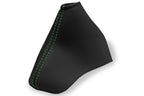Leather Manual Shift Boot Cover for Chevrolet Cavalier (2000–2005) Green Stitch