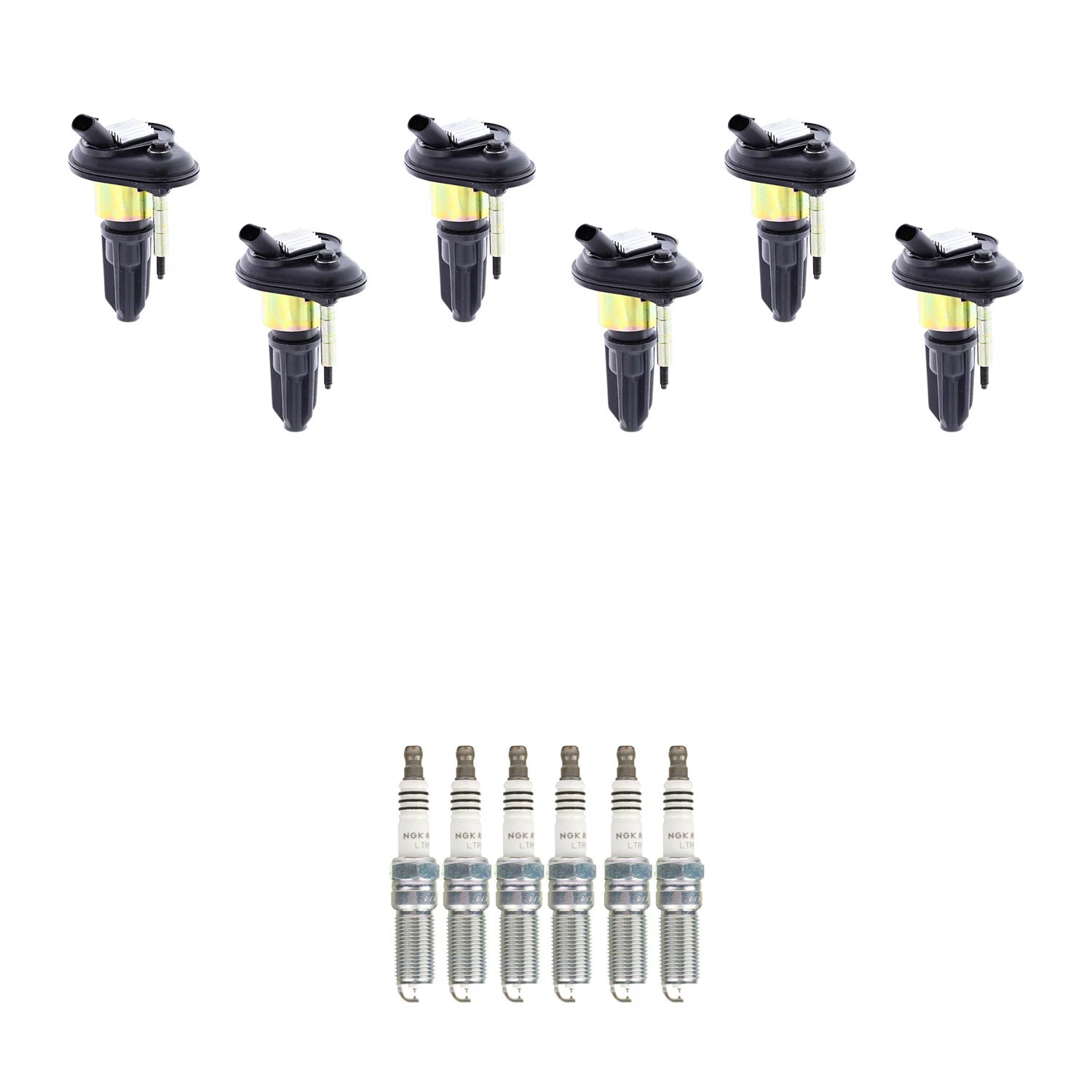 Set of 6 Ignition Coils & NGK Spark Plugs for Envoy Trailblazer (2002–2009)