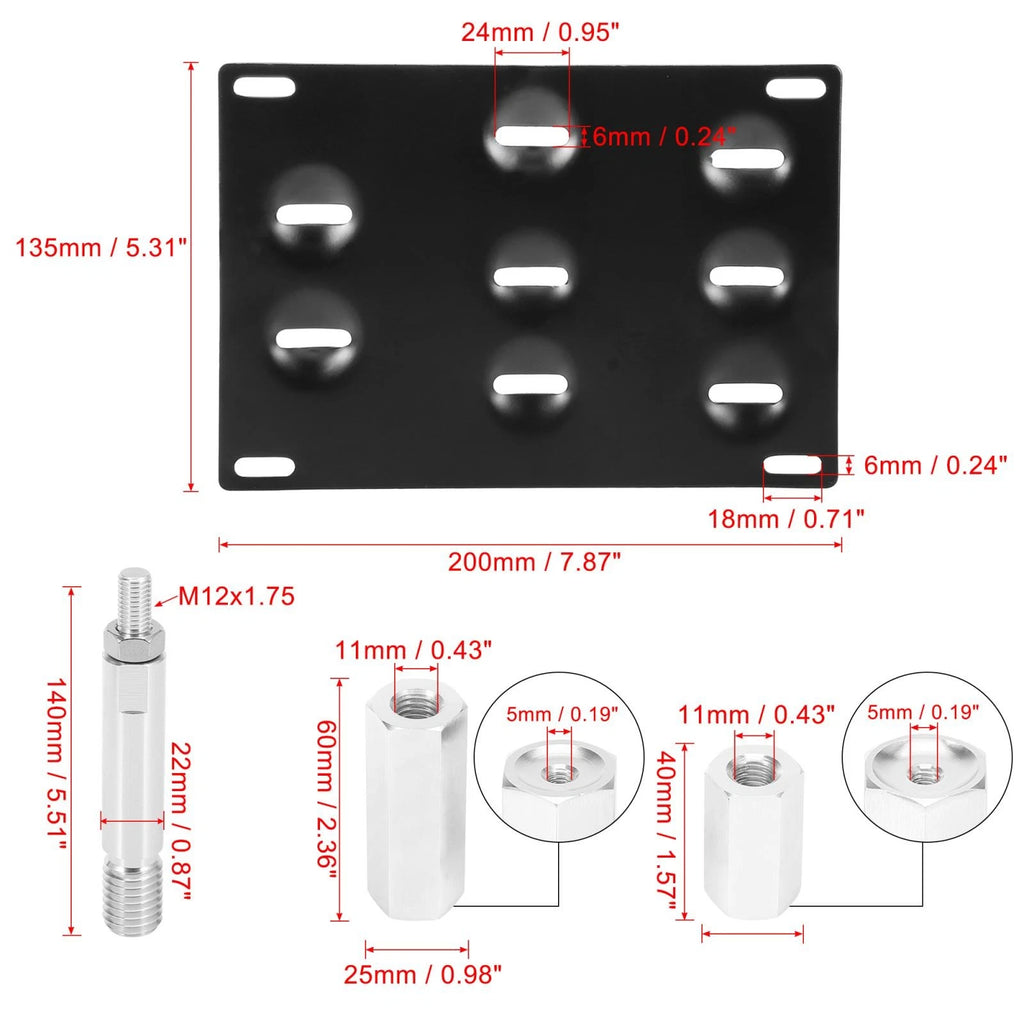 Tow Hook License Plate Mount Bracket for Mercedes-Benz (2008–2018)