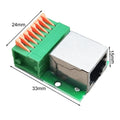2 Pieces RJ45 8P8C Female Solderless Connectors for Computer Router Use