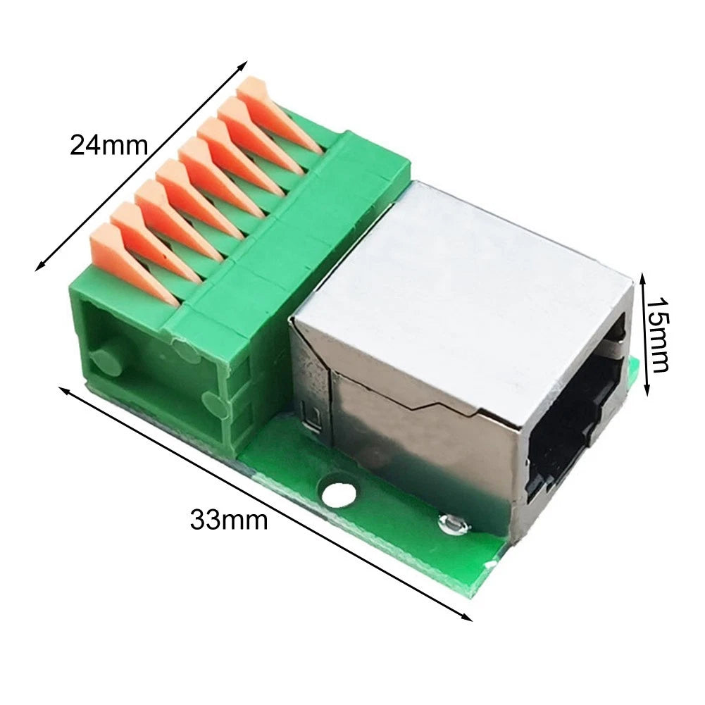 2 Pieces RJ45 8P8C Female Solderless Connectors for Computer Router Use