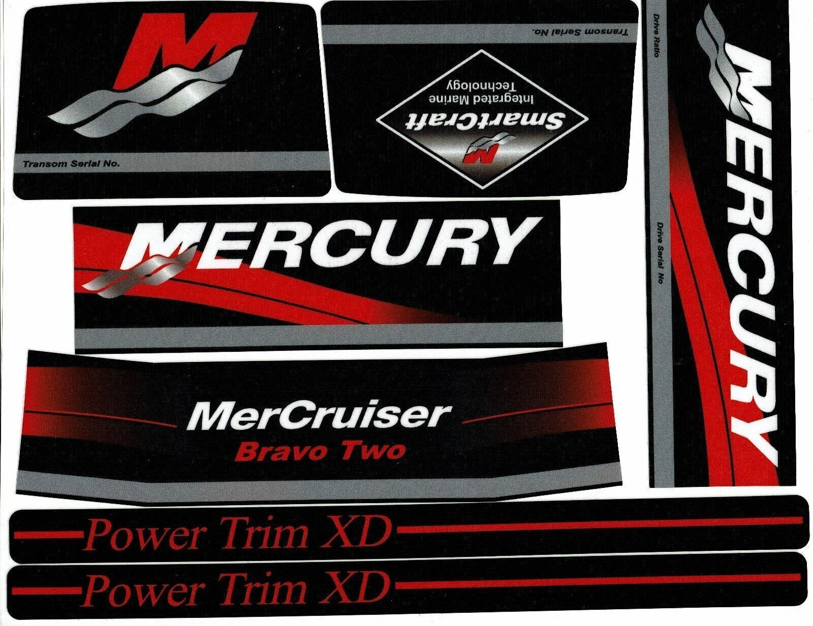 Sticker Set for Mercruiser Bravo Two (New)