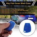 Blue Car Key Case for Mercedes-Benz C-Class (W203, W204, S203) - 3 Buttons