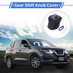 Gear Shift Knob Cover for Nissan Rogue (2021–2024) Black Blue Faux Leather