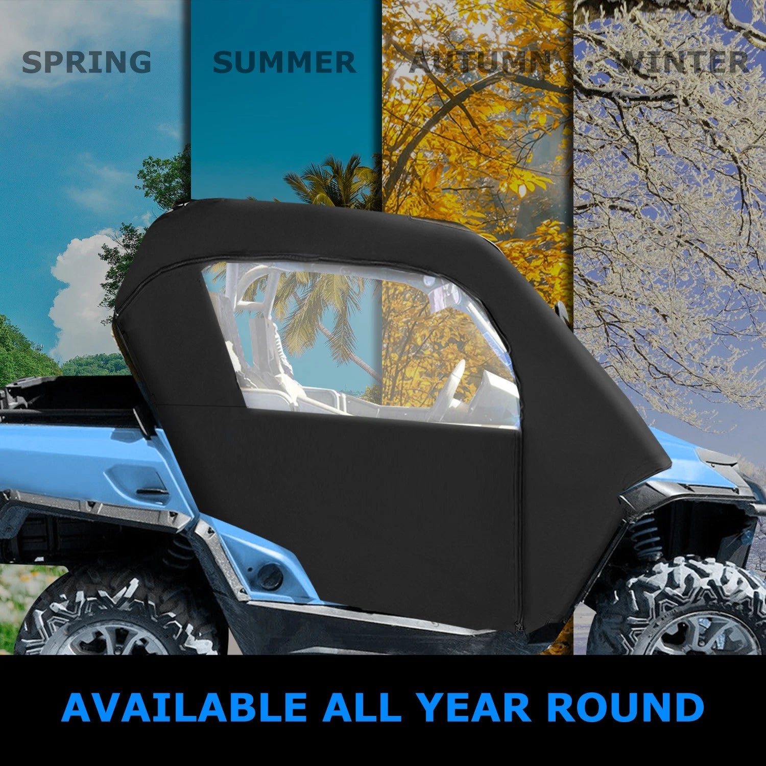 Set of 4 Soft Doors & Rear Panel Cab Enclosures for Can-Am Commander 800/1000 (2011–2020)