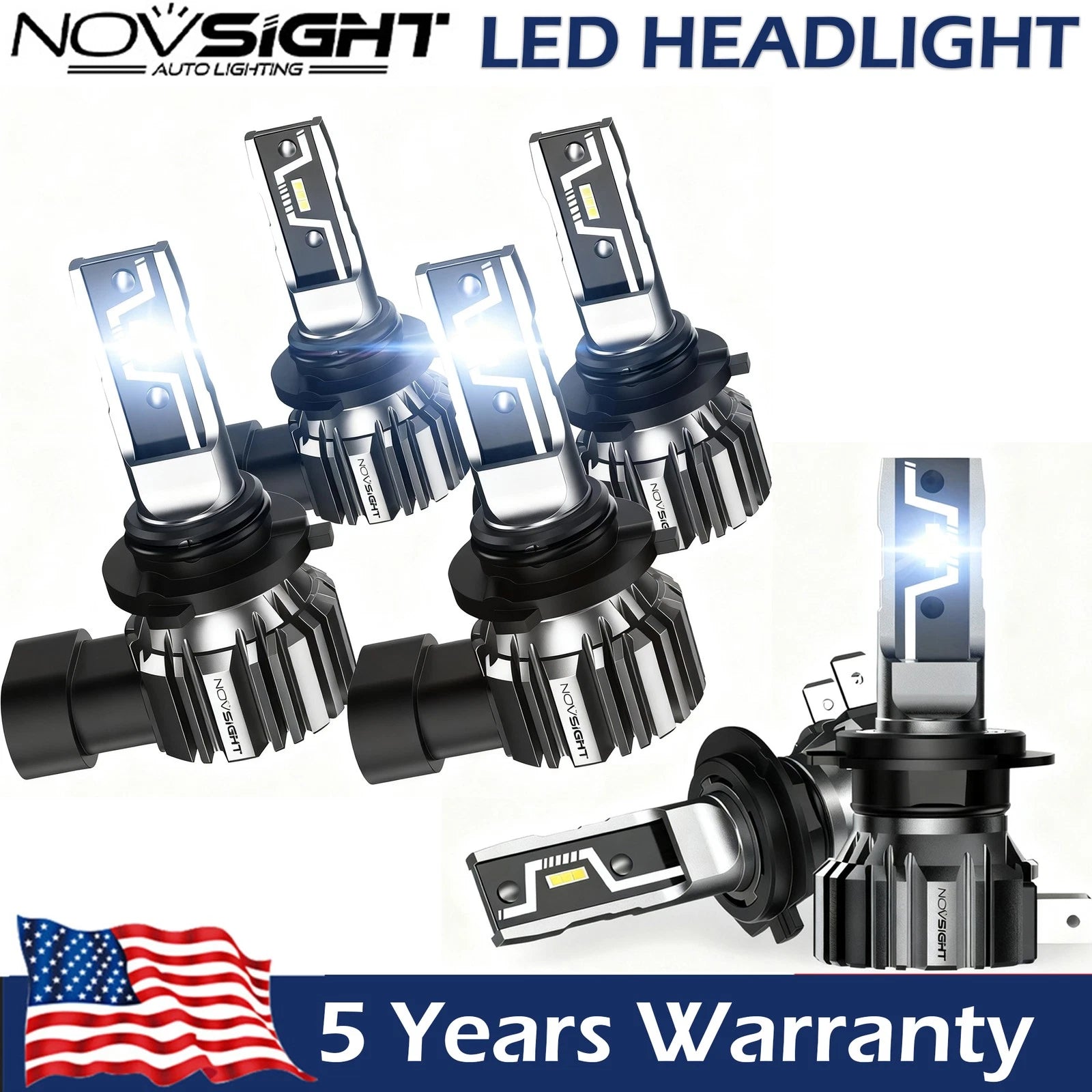 Set of 3 LED Headlight & Fog Light Bulbs for 9006 9005 H11