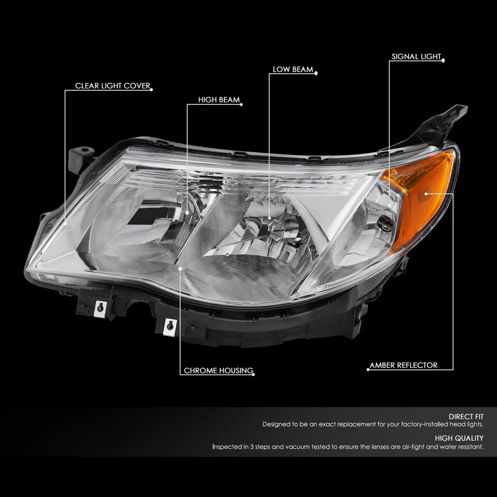 Chrome Amber Signal Headlight for Subaru Forester (2009–2013)