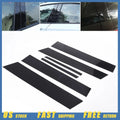 Set of 6 Black Pillar Door Posts Trim Covers for Honda Civic (4dr)