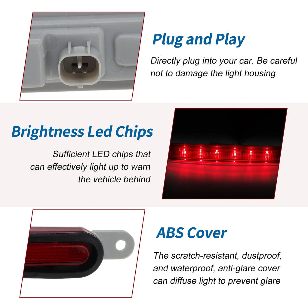 Red LED Third Brake Light for Mitsubishi Lancer/Evolution (2008–2017) No. 8334A014