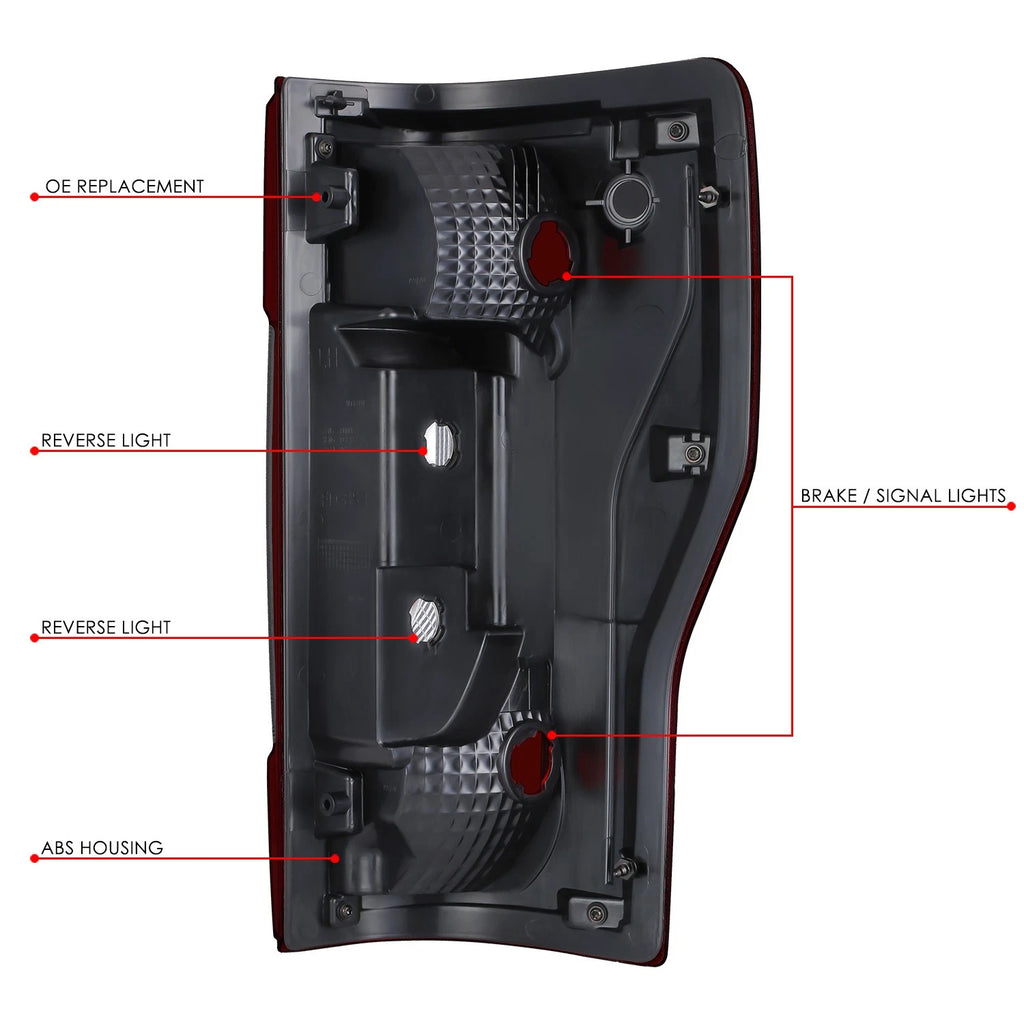 Pair of Tail Brake Lights for Ford F-250 F-350 Super Duty (2020–2022)