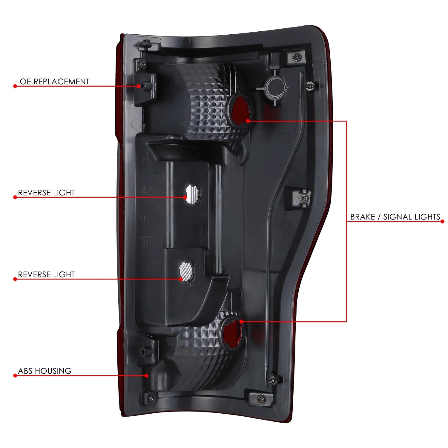 Pair of Tail Brake Lights for Ford F-250 F-350 Super Duty (2020–2022)