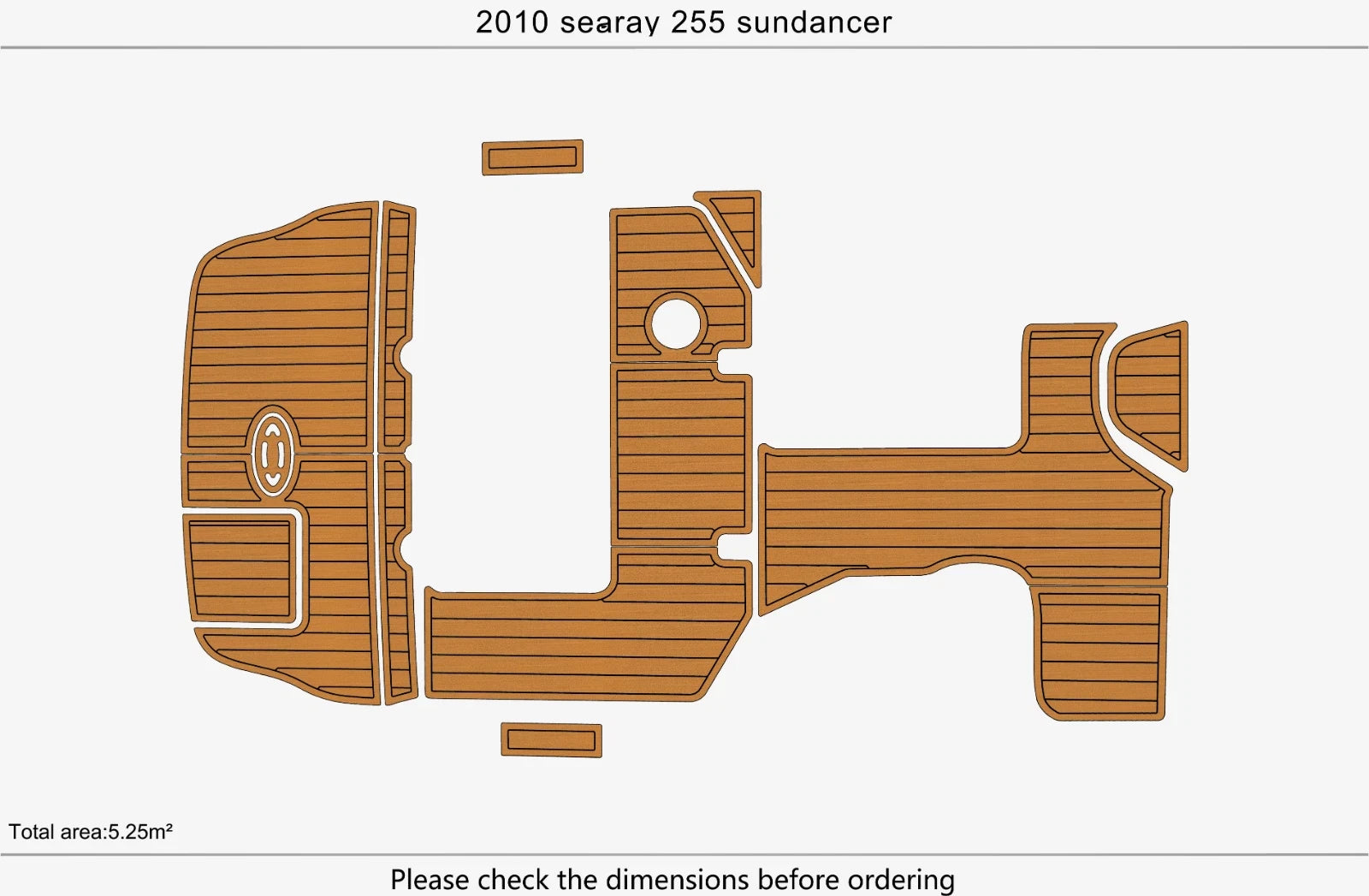 EVA Pads for Sea Ray 255 Sundancer (2010) - Swim Platform Cockpit Mat