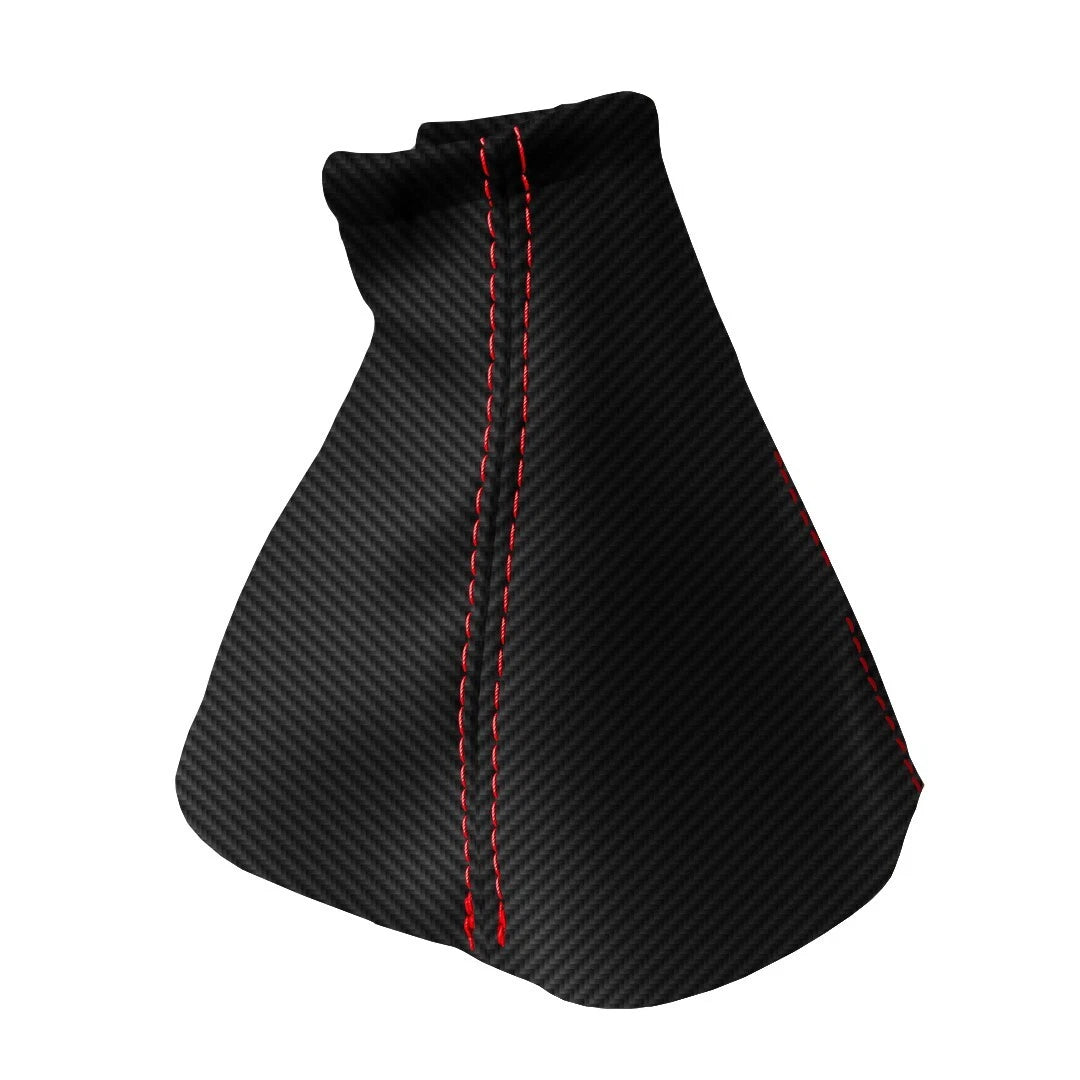 Manual Shift Boot for Chevrolet Sonic (2012–2016) Red Stitch Carbon