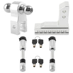 Dual Ball 2" Receiver Adjustable Trailer Tow Hook & Lock for All Models
