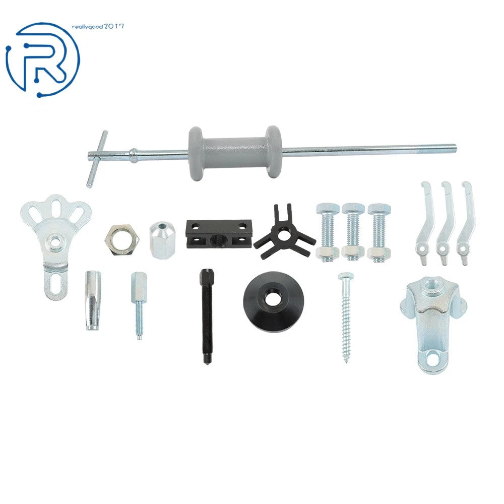 17PCS Wrench Adapter Axle Bearing Hub Tool Kit Slide Hammer Dent Puller