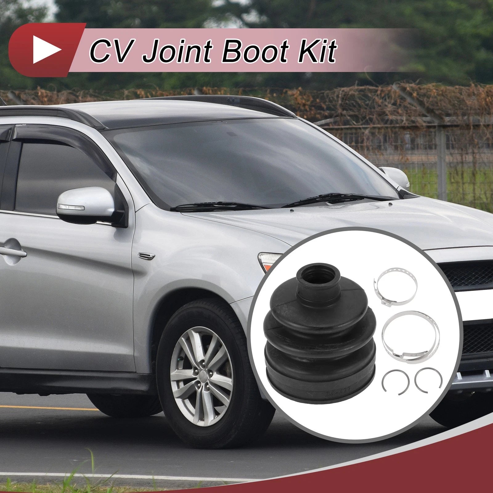 Inner CV Joint Boot Kit w/ Clamps for Mitsubishi Outlander (2007–2020)