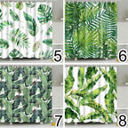 Shower Curtain Waterproof Banana Leaf Nordic 180x180cm