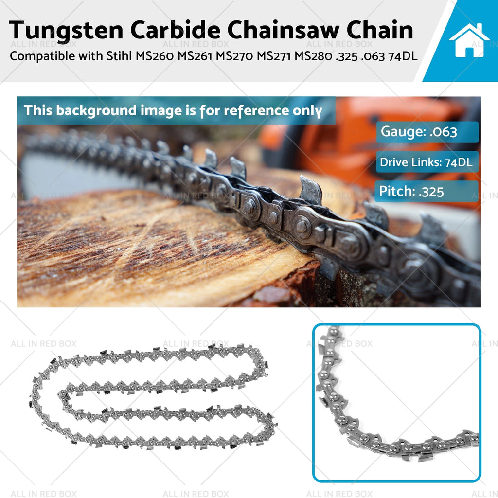 Tungsten Carbide Chainsaw Chain 18" for Stihl MS260 MS261 MS270 MS271 (2000–2023)