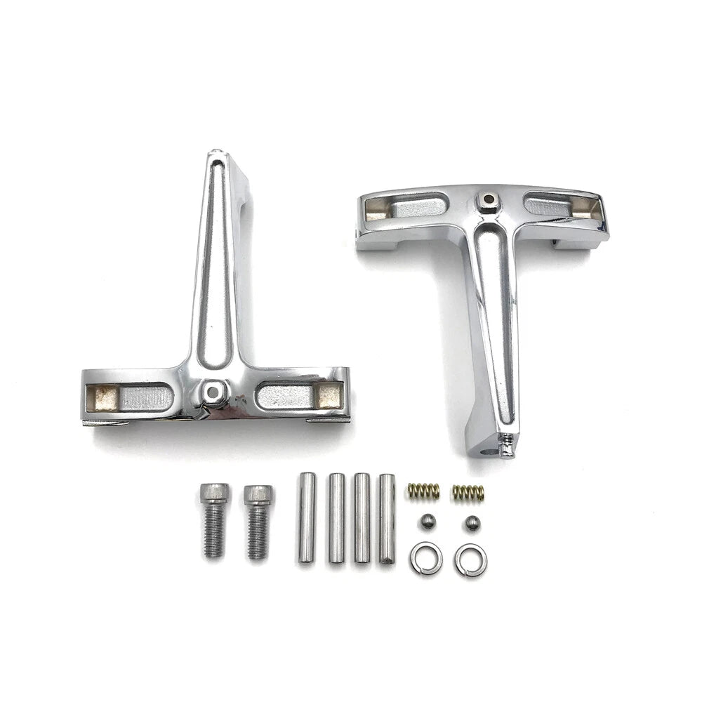 Dominator Leaf Shark Fin Passenger Floorboard for Harley Touring (1993–2008) Chrome