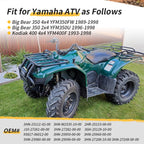 Front Brake Drum Plate Cover Shoes Cylinder Kit for Yamaha Kodiak 400 (1993–1998)