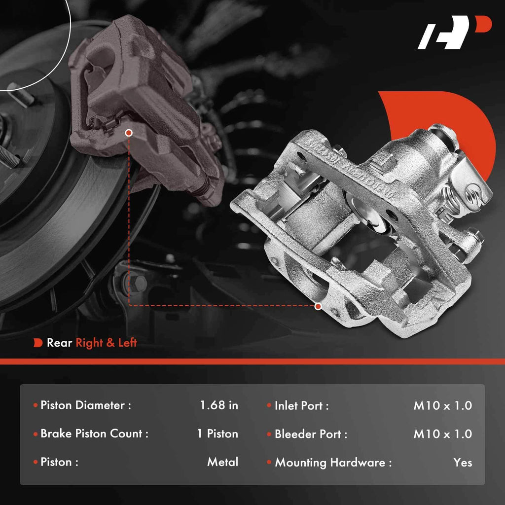 Pair Rear Brake Calipers for Ford Taurus (2010-2012) Lincoln MKS
