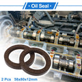 2X Oil Seal Rotary Shaft Seal FKM Rubber 58x80x12mm  